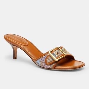 Coach Margot Sandal In Crystal Signature Jacquard